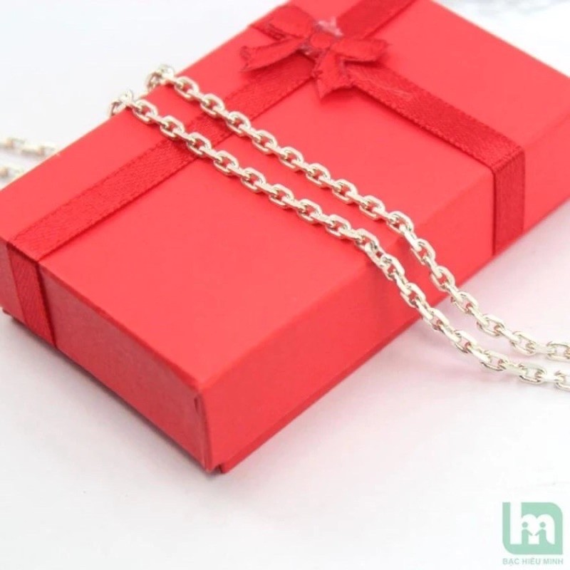 Dây chuyền bạc dạng xích dài 46-50 cm dành cho nam chuẩn bạc tiệm vàng có bảo hành