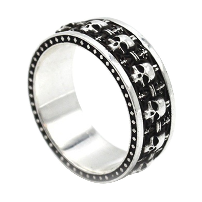 Nhẫn Hình Đầu Lâu Phong Cách Gothic