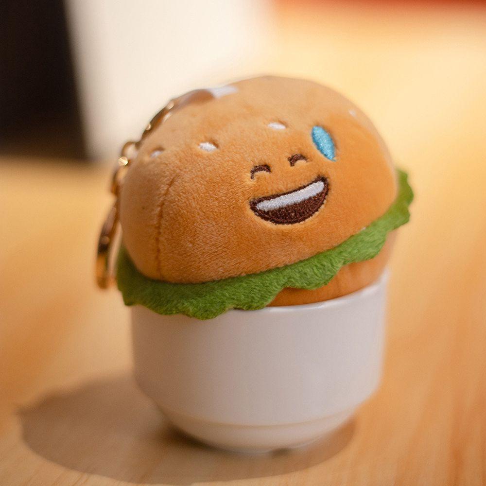 Móc Khóa Hình Hamburger Nhồi Bông Xinh Xắn