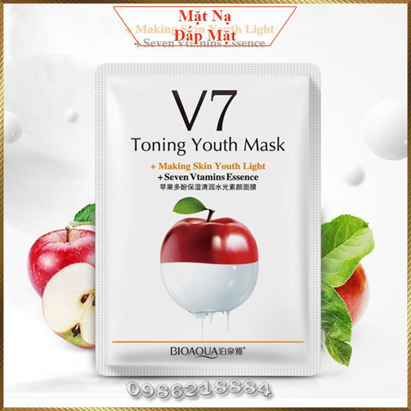 Mặt nạ Táo Đỏ Bioaqua V7 Toning Youth Mask sáng da cấp ẩm dưỡng da tươi trẻ TDB2