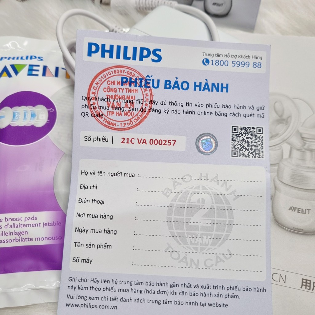 Máy hút sữa hoa tuyết Philips Avent bằng điện đôi 100% chính hãng (SCF303/01)