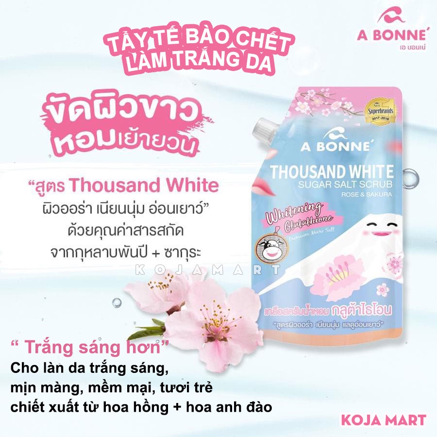 [Hàng Cao Cấp] Muối tắm sữa bò tẩy tế bào chết A Bonne Spa Milk Salt 350g Thái Lan - Mẫu mới