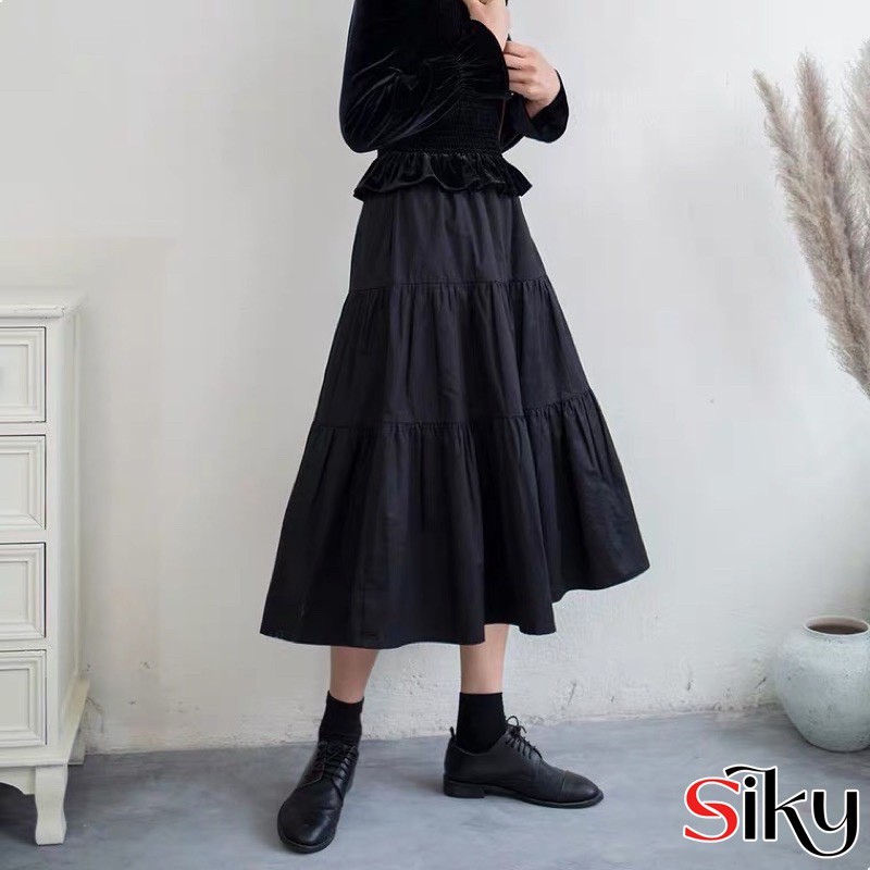 💋 Chân váy 3 tầng Ullzang dài qua gối - OTUTA | BigBuy360 - bigbuy360.vn