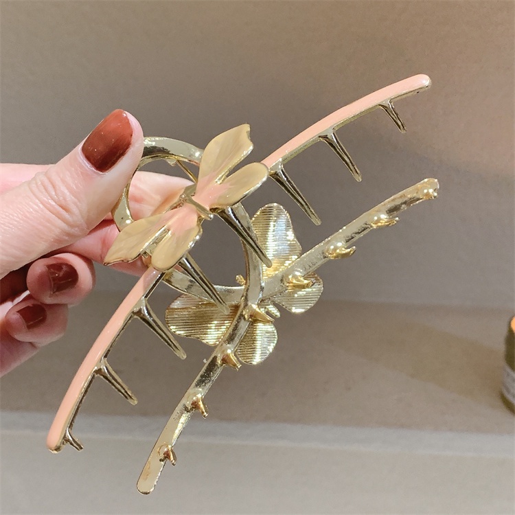 Kẹp Tóc Kim Loại Tráng Men Nhiều Màu Hình Bướm Phong Cách Hàn Quốc Dành Cho Bé Gái