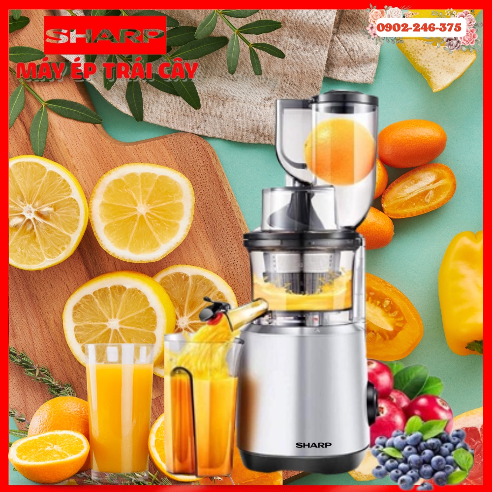 Máy Ép Chậm Sharp KS-888 Hàng Chính Hãng Xuất Xứ Thái Lan Chất Lượng Cao Cấp, Máy Ép Hoa Quả Siêu Kiệt BH 12 Tháng