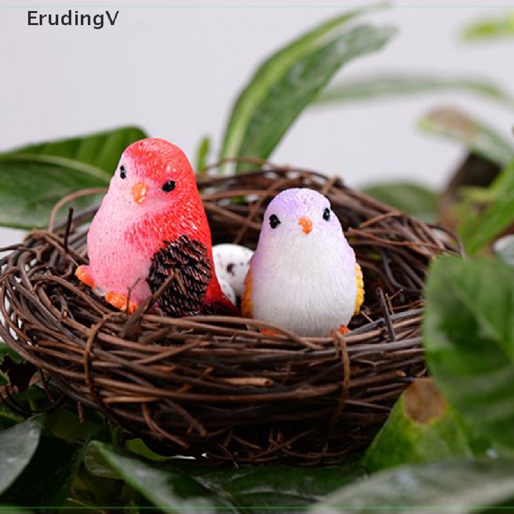 Mô Hình Chú Chim Hoạt Hình Mini Trang Trí Sân Vườn