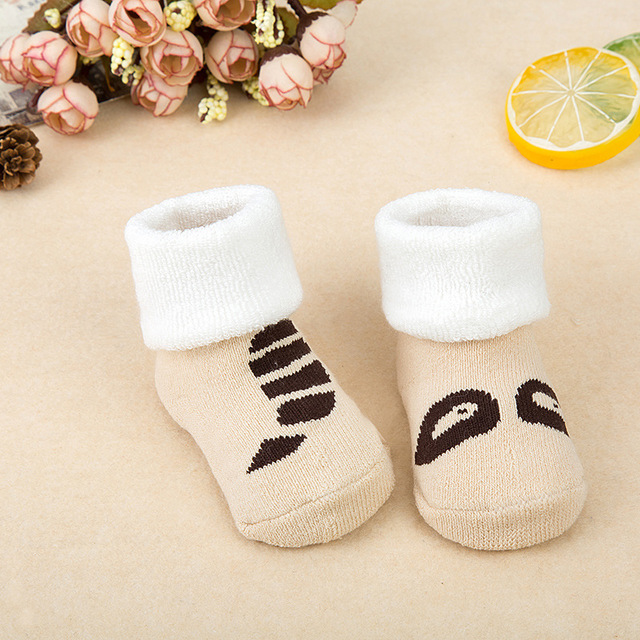 0-3Yrs Newborn Baby Socks Winter Cartoon Cotton Kids Floor Sock Thick Warm Girl Boy Socks