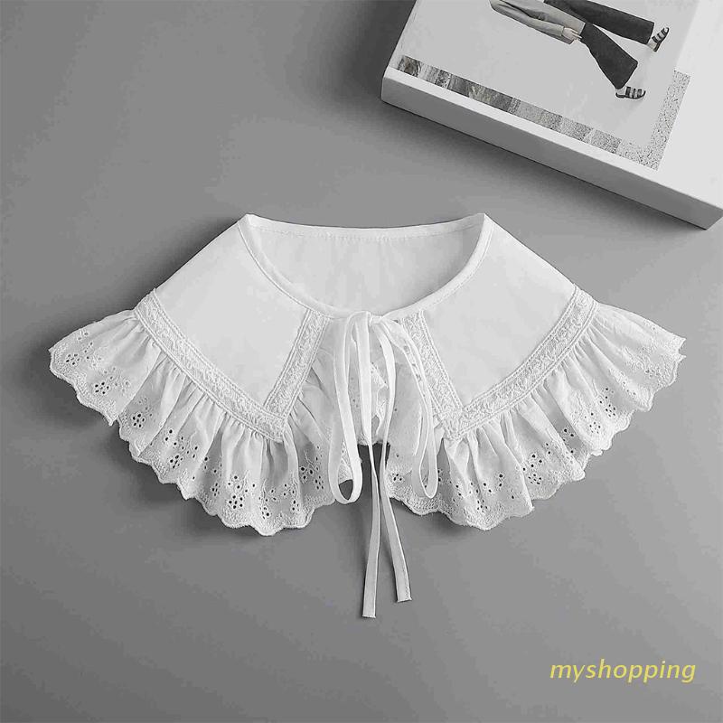 Cổ áo búp bê giả bằng ren cột dây xinh xắn cho nữ