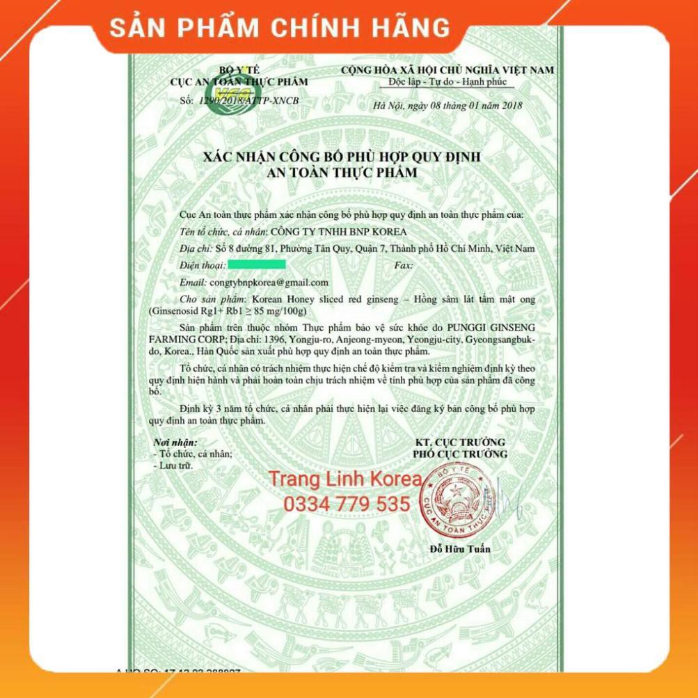 [ Hàng Mới Về ] Sâm Lát Tẩm Mật Ong Sambok Hàn Quốc, Hộp 200gr