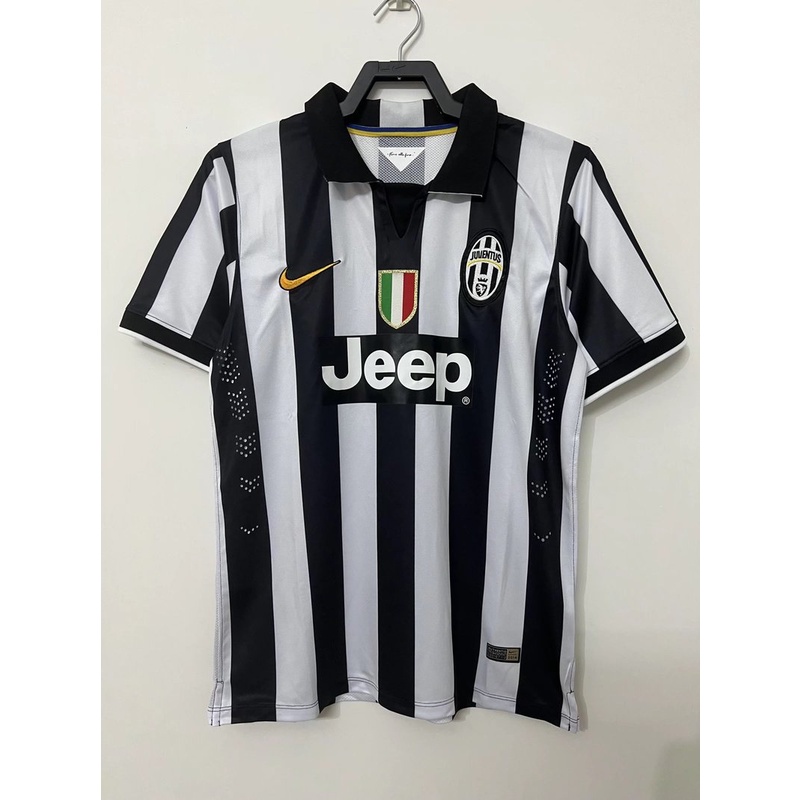 Áo Thun Đá Banh Tay Ngắn In Logo Juventus Phong Cách Retro Chất Lượng Cao 14-15