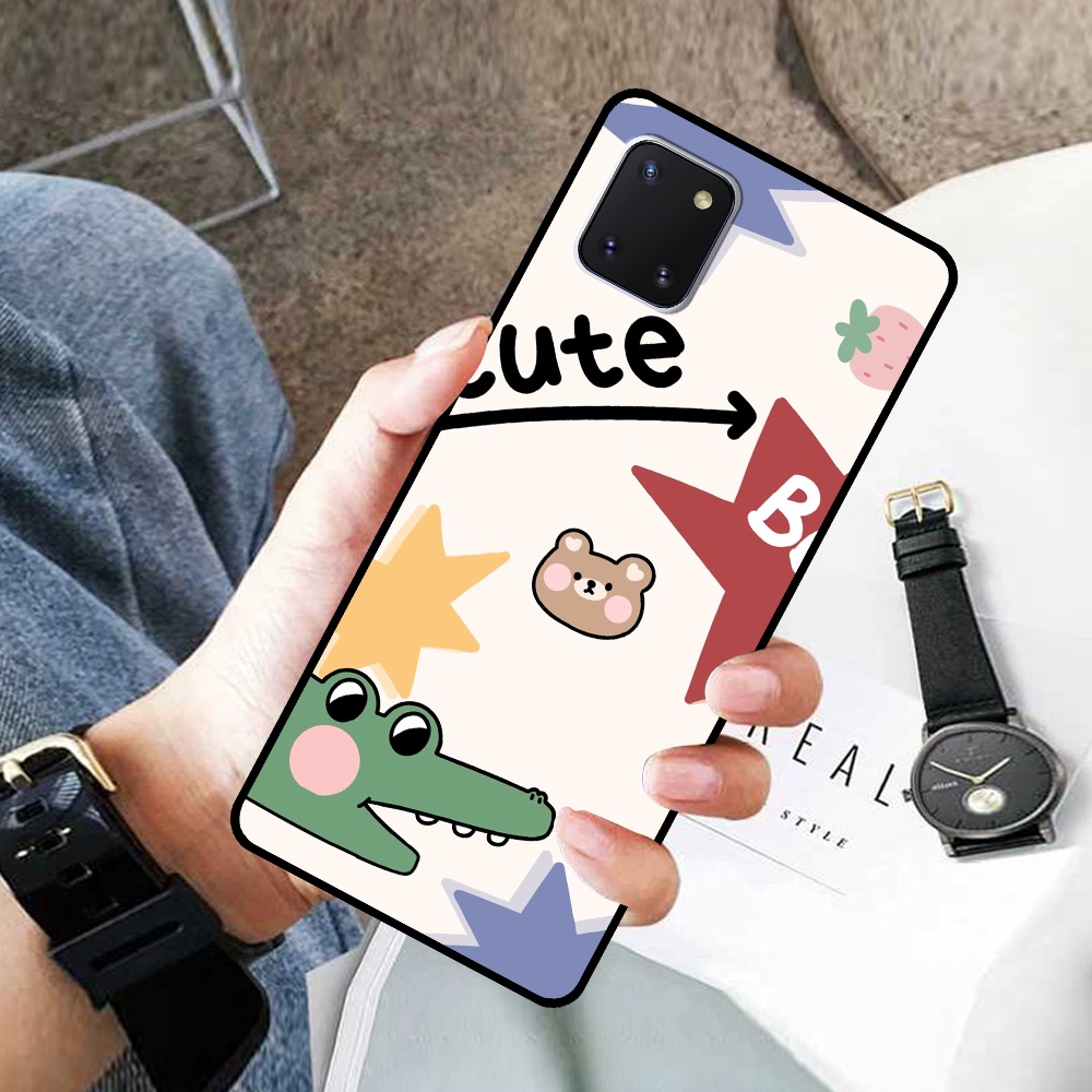 Ốp lưng Samsung Note 10 Lite - S10 Lite in hình cá mập, khủng long dễ thương, cute (T01 - T06)