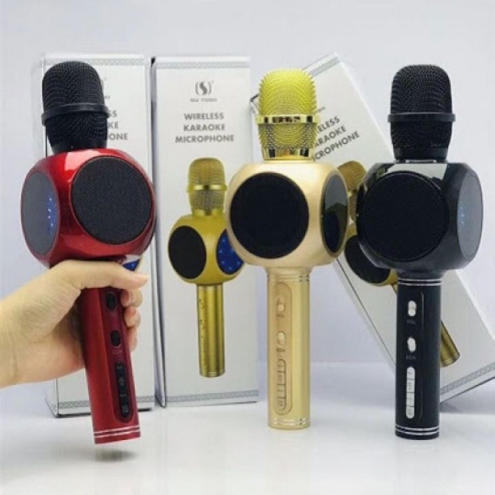 Mic hát karaoke cầm tay mini - micro hát trên xe hơi - mic hát karaoke, MIC KARAOKE YS-60 KÈM LOA Cao Cấp