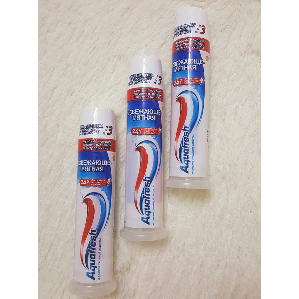 Kem đánh răng Aquafresh 3 tác động tuýt 100ml hàng Nga