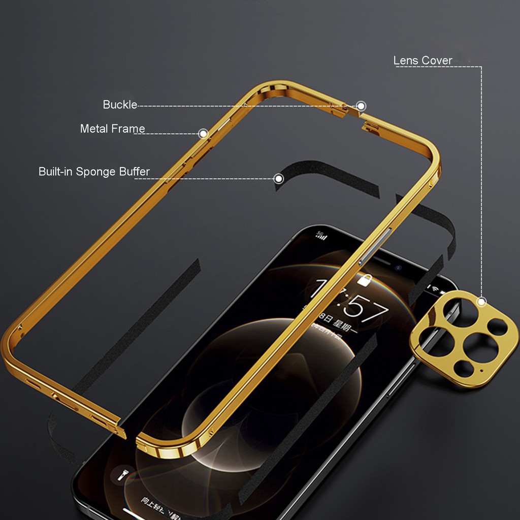 Ốp Điện Thoại Siêu Mỏng Khung Kim Loại Nhôm Cho Iphone