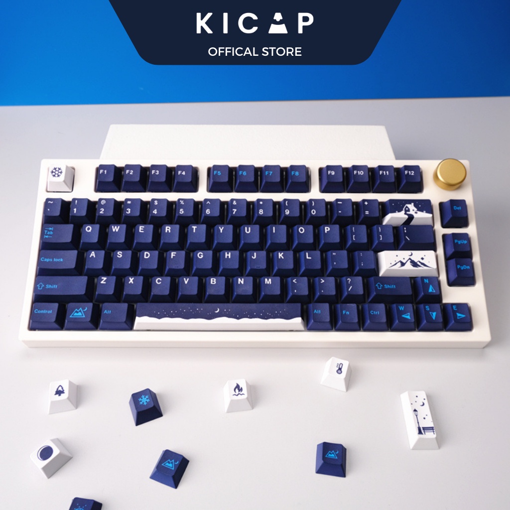 Bộ Keycap Snowy Night / 129 phím / Nút bàn phím cơ - Kicap