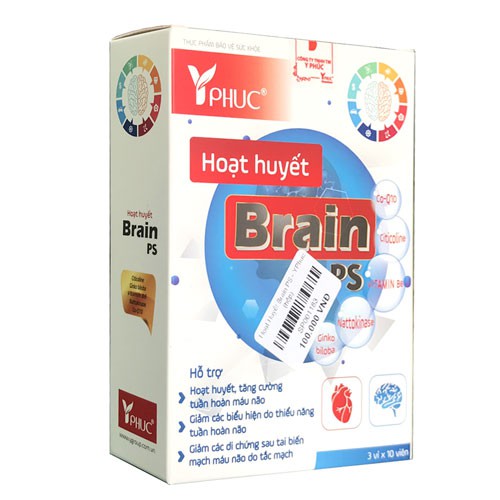 Hoạt huyết Brain hỗ trợ tăng cường lưu thông máu, giúp hoạt huyết