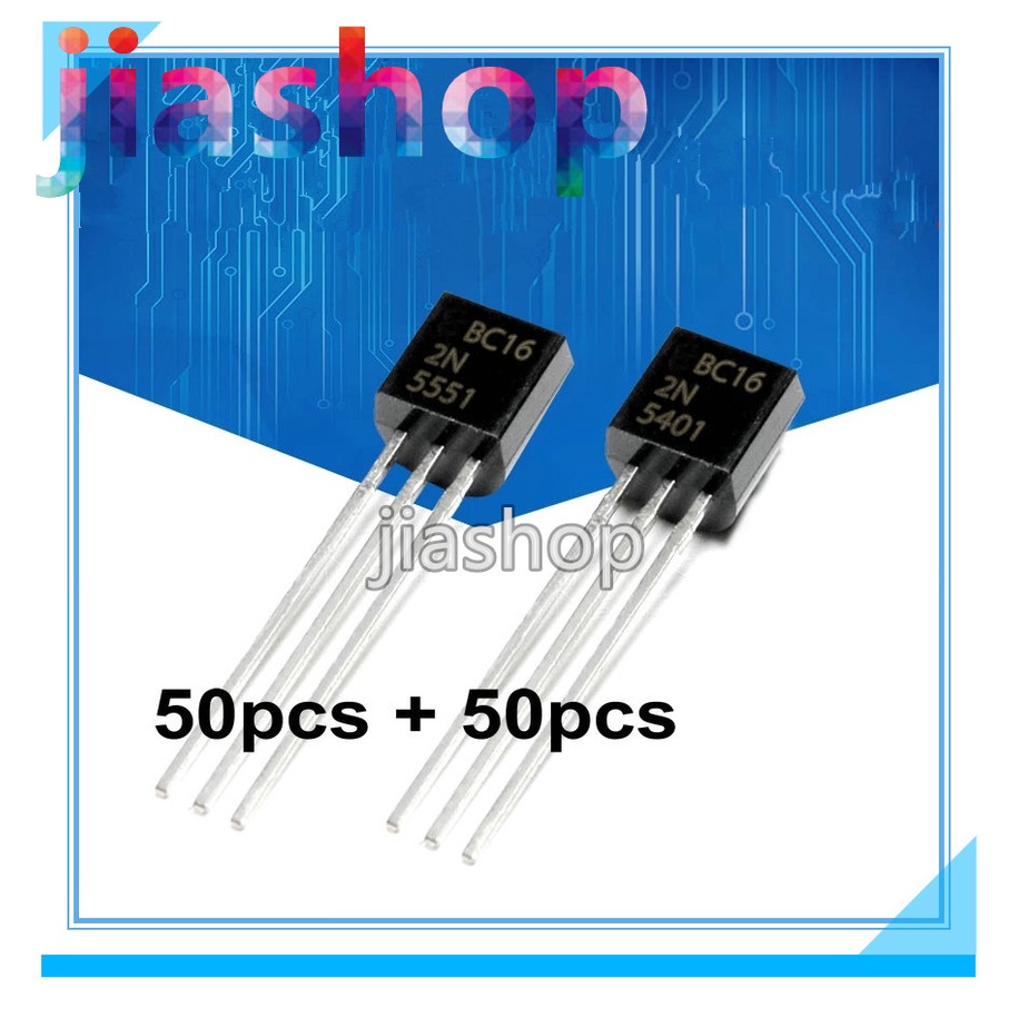 100 CÁI 2N5551 2N5401 5551 5401 TO-92 (50 CÁI * 2N5401 + 50 CÁI * 2N5551) TO92 Transistor lưỡng cực