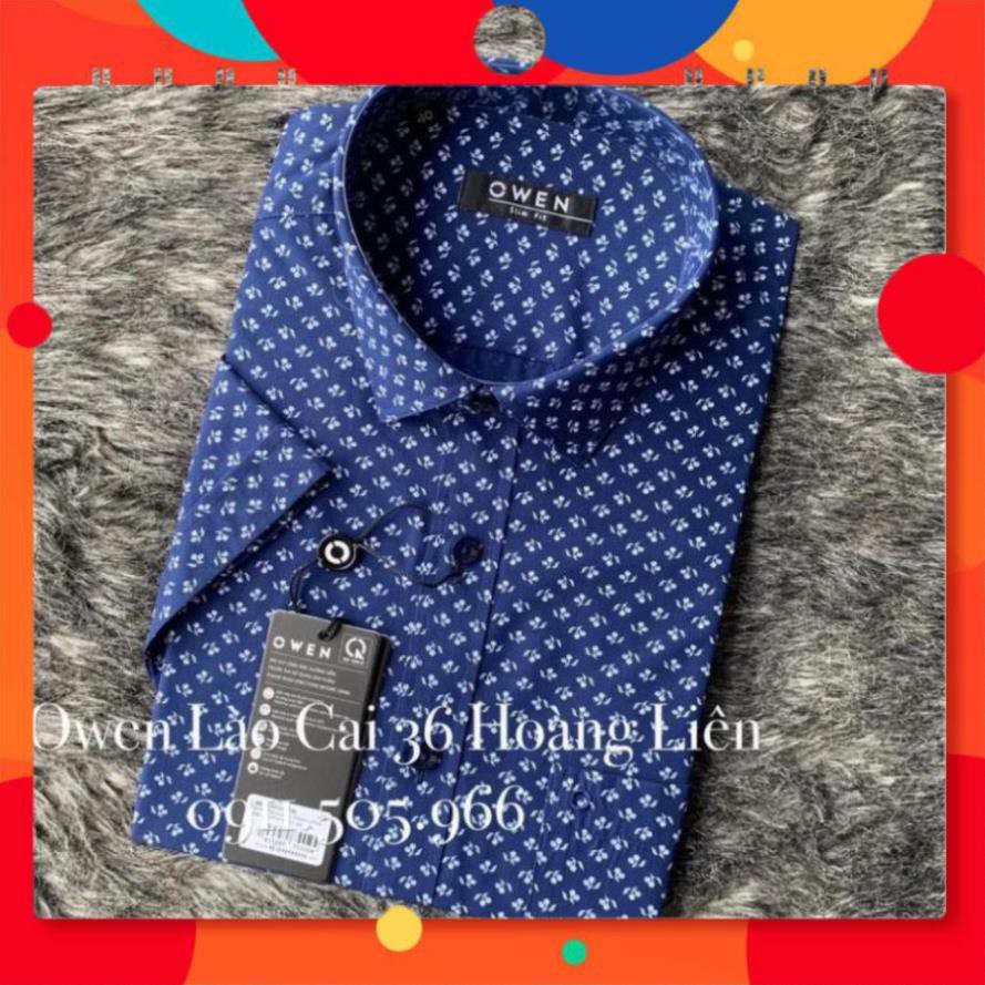 🍀 (Deal 11-11) . OWEN - Áo sơ mi ngắn tay Owen Slimfit AS90005N Cực . .1 . > 🛫 . hàng Chuẩn ↺ ¹ .