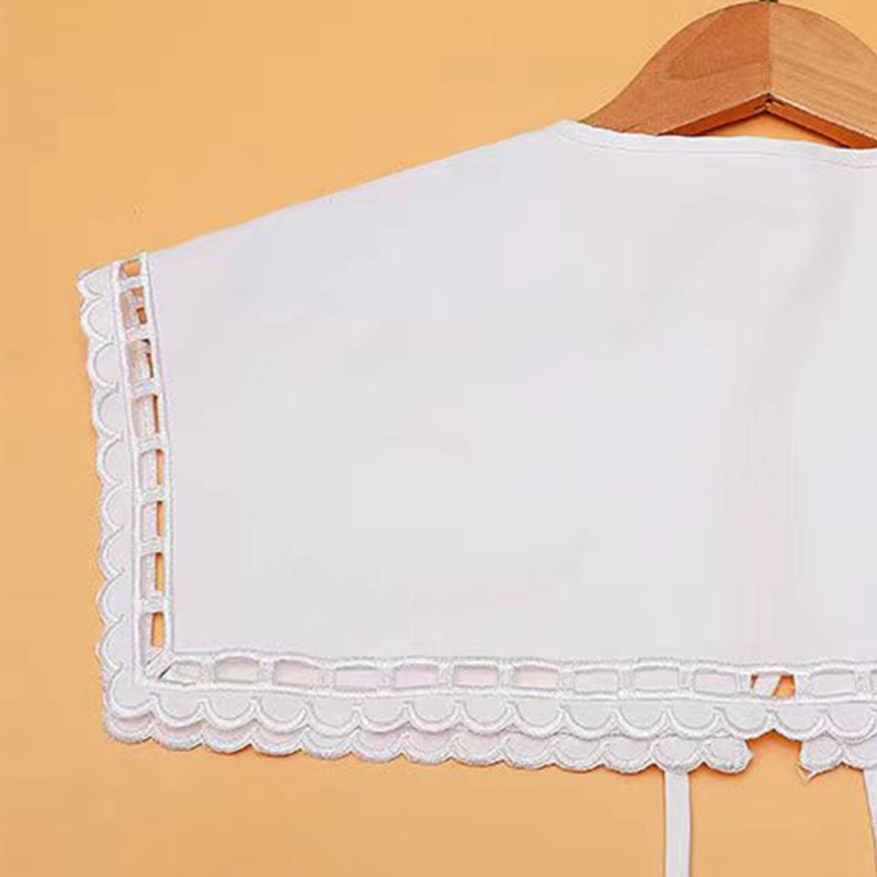 Khăn Choàng Cổ Thủy Thủ Thêu Họa Tiết Vỏ Sò Rỗng Cho Nữ