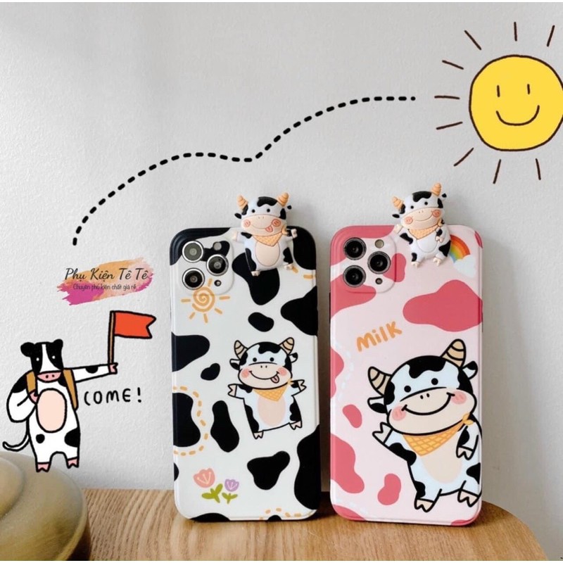 ỐP IPHONE BÒ SỮA LEO SIÊU CÁ TÍNH - ĐỦ CÁC DÒNG MÁY 