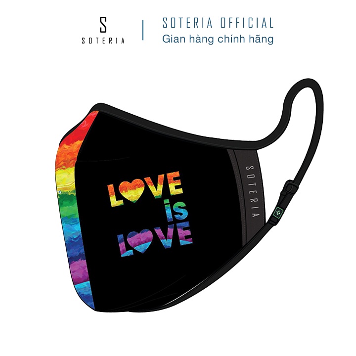 Khẩu trang tiêu chuẩn Quốc Tế SOTERIA Love Is Love ST288-Bộ lọc N95 BFE PFE 99 lọc đến 99% bụi mịn 0.1 micro-Size S,M,L