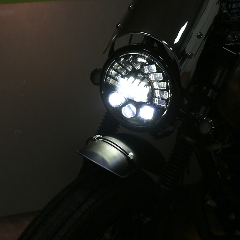 Mới Đèn Pha LED 7 Inch Cho Xe Mô Tô Harley Davidson YAMAHA BMW Cafe Racer