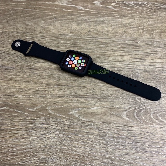 Combo dây cao su ốp apple watch (có xanh pine green mới)