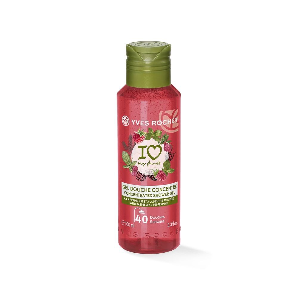 Gel tắm cô đặc Yves Rocher hương mâm xôi đỏ RASPBERRY PEPPERMINT CONCENTRATED SHOWER GEL 100ML