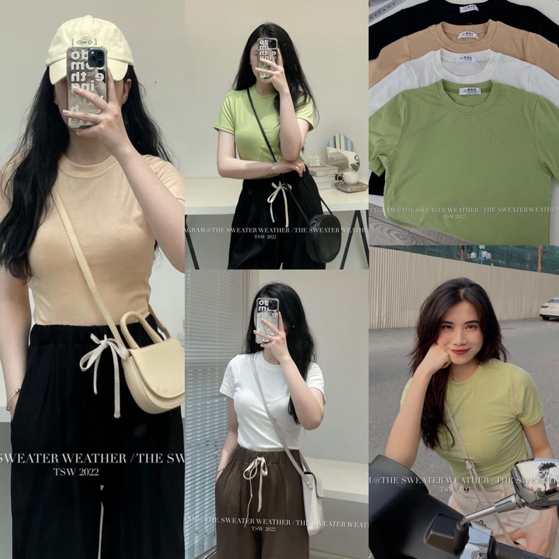 [Ảnh thật/Video]ÁO PHÔNG TRƠN DÁNG VỪA DỄ PHỐI ÁO THUN CROPTOP TRƠN VẢI ĐẸP | WebRaoVat - webraovat.net.vn