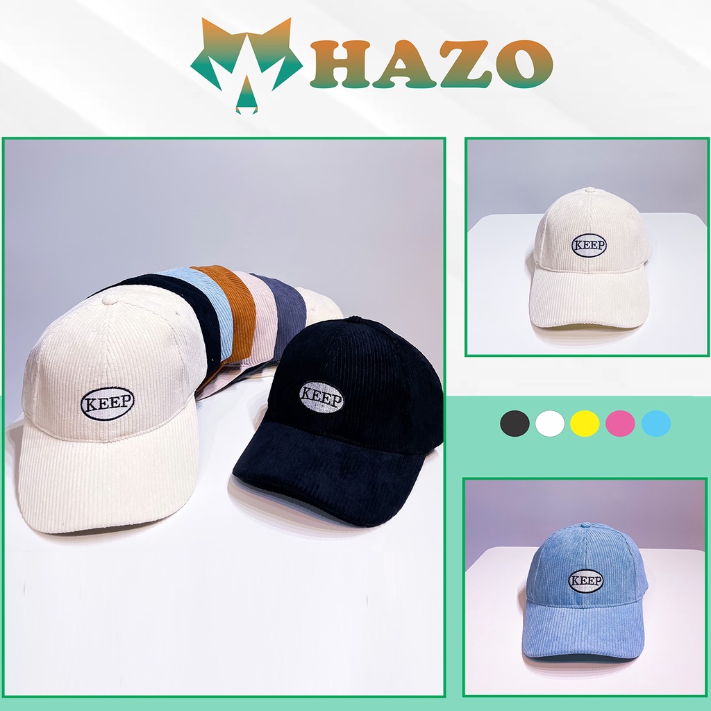 Mũ lưỡi trai Nón kết Nhung cao cấp thêu chữ Keep Fashion 408 phong cách Ulzzang form unisex nam nữ