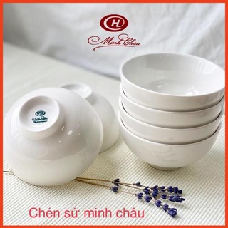 COMBO 10 chén Sứ Trắng Minh Châu bát cơm hàng Việt Nam chất lượng cao