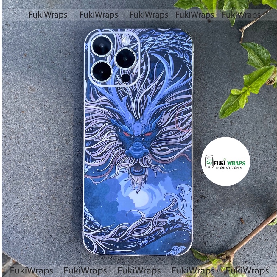 Tấm dán Skin Mặt Sau Rồng Xanh FULL VIỀN Dành Cho 13prm , 12prm , 11prm , x , xsm , ip11 , ip12 , ip13 - FukiShop