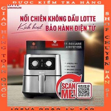 (Bảo Hành 2 Năm) Nồi Chiên Không Dầu Lotte 5,5L Nhập Khẩu Hàn Quốc, Nồi Nướng Không Dầu Với Công Nghệ Làm Nóng Tối Ưu