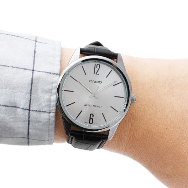 Đồng Hồ Nam Casio MTP-V005L-7BUDF Dây Da - Mặt Số Màu Trắng