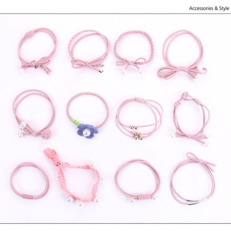 Set 12 chun buộc tóc