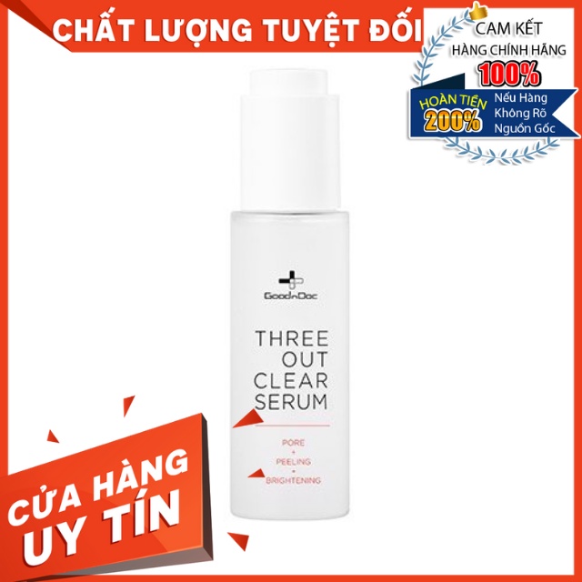 [HÀNG NHẬP KHẨU] Serum Dưỡng Ẩm Chống Lão Hoá Trắng Sáng Mềm Mịn Da GOODNDOC THREE OUT CLEAR SERUM 50ml