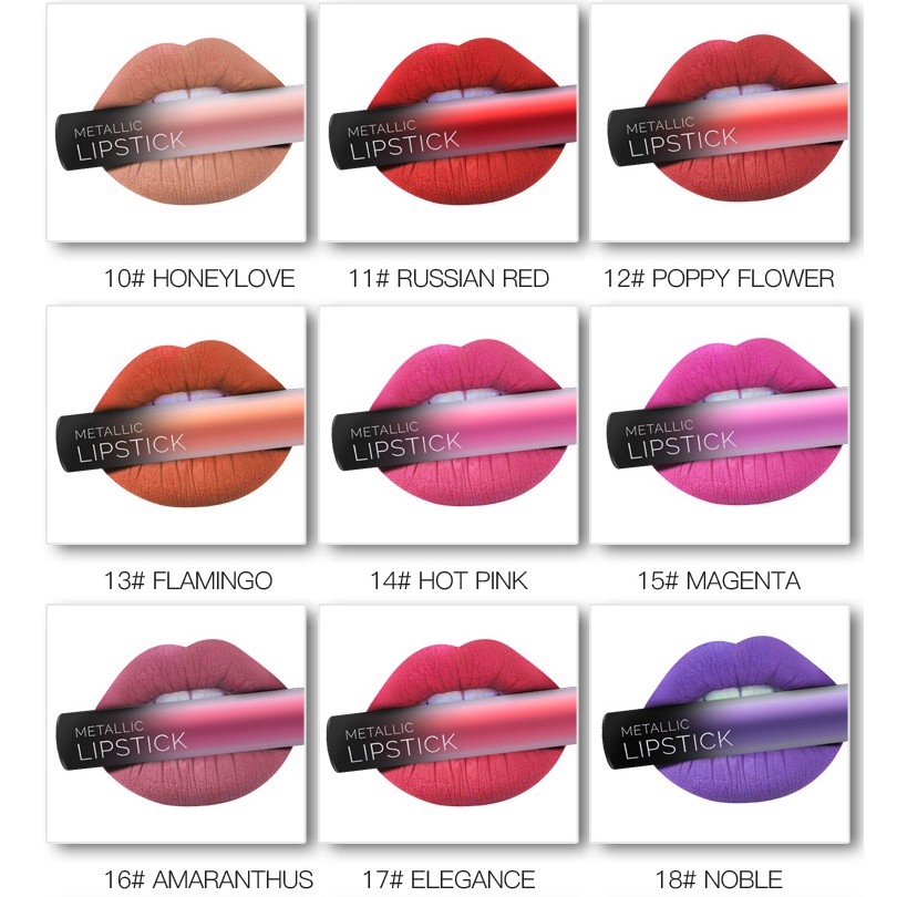 Son môi Pudaier trang điểm hiệu ứng lì 26 màu sắc tùy chọn 30g