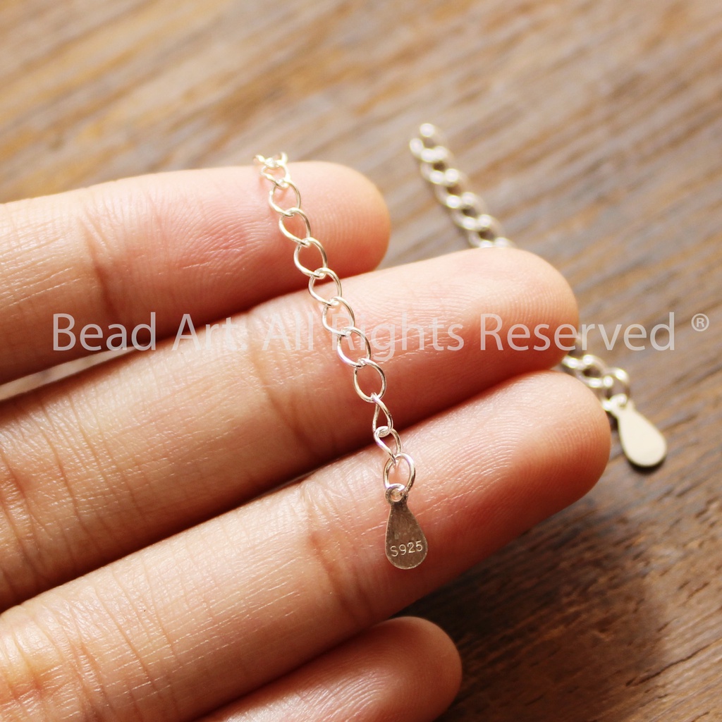 Charm Dây Xích Nối Dùng Dài Cho Lắc Tay Bạc 925, Phối Vòng Tay Phong Thuỷ S50 - Bead Art