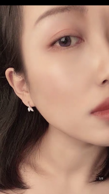 Khuyên tai bạc nữ TLEE lá ổi cá tính đơn giản TleeJewelry B0163