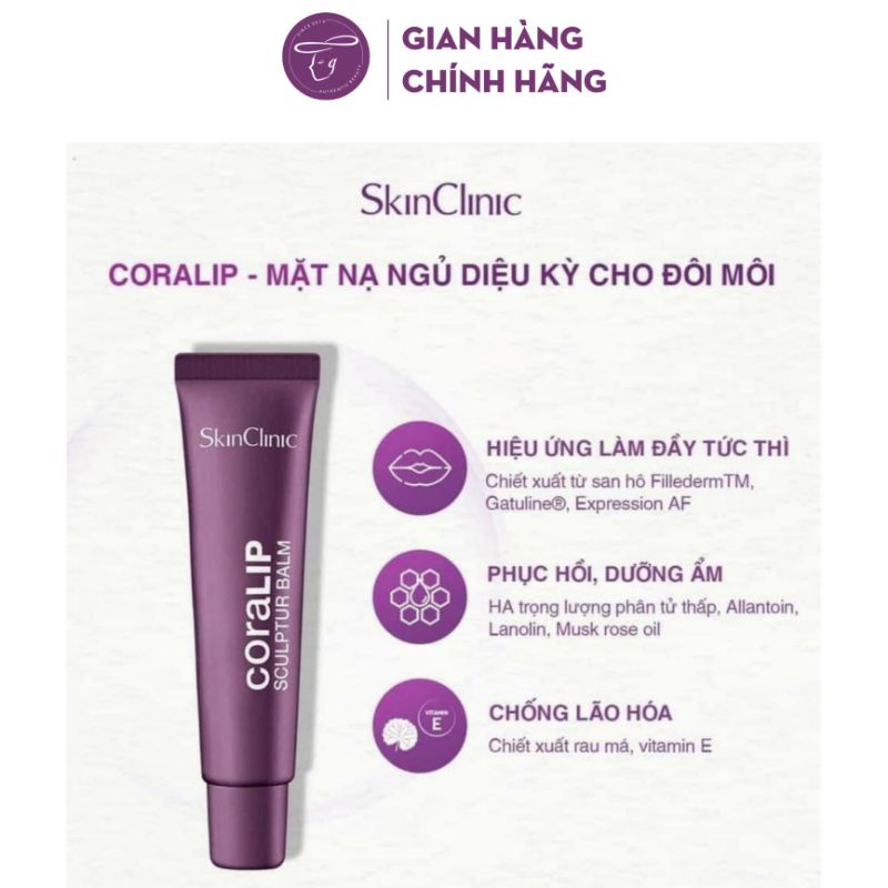 Dưỡng môi SkinClinic Coralip Sculptur Balm 15ml dưỡng môi căng mọng