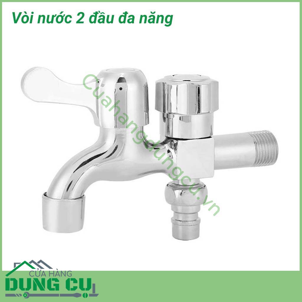 Vòi nước 2 đầu đa năng khoá đứng