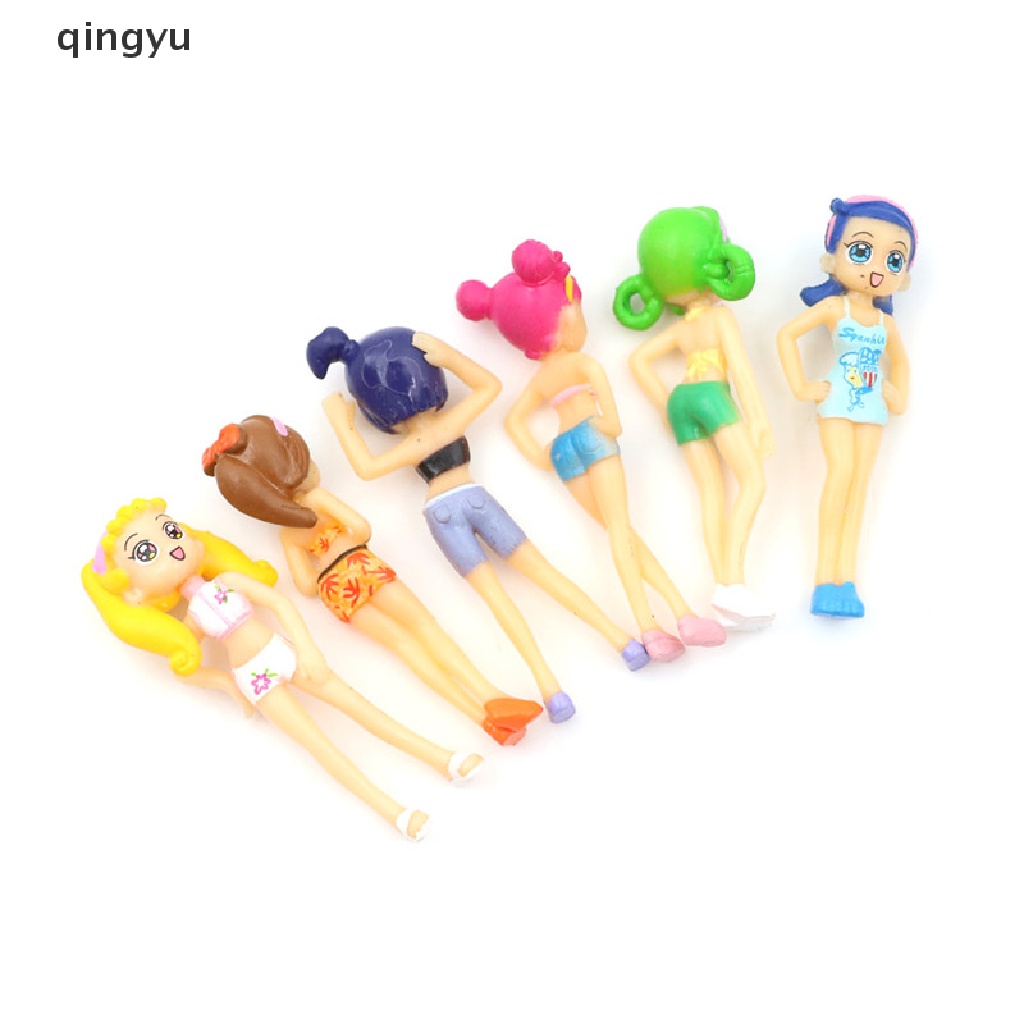 Bộ 6 Tượng Cô Gái Mặc Bikini Mini Dễ Thương Trang Trí Tiểu Cảnh DIY Phụ Kiện Chuyên Dụng Dành Cho Xe Hơi