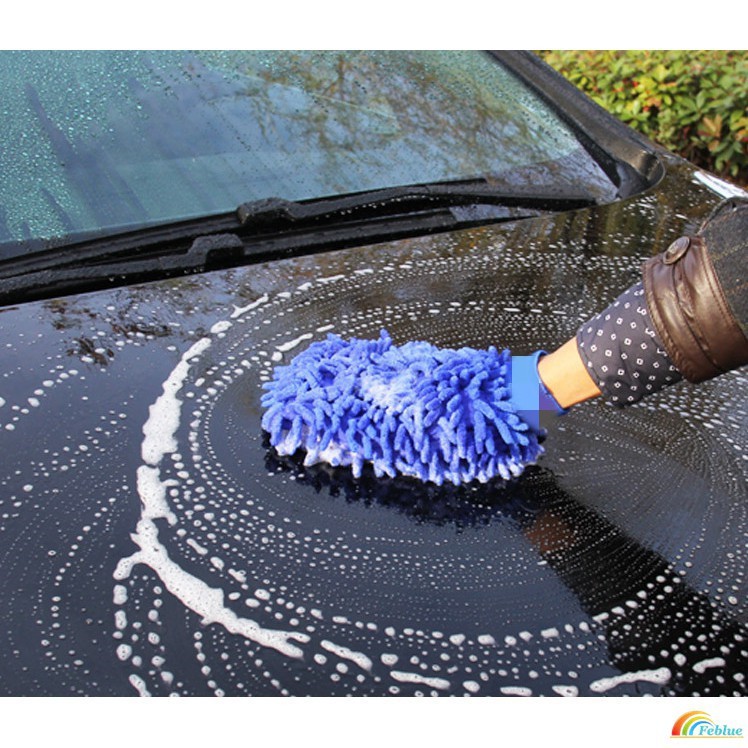Bao Tay 2 Mặt Microfiber Lau Rửa Xe Ô Tô, Găng Tay San Hô Chuyên Dụng, Khăn Lau Xe Ô Tô Xe Máy Mềm Mại Thấm Hút