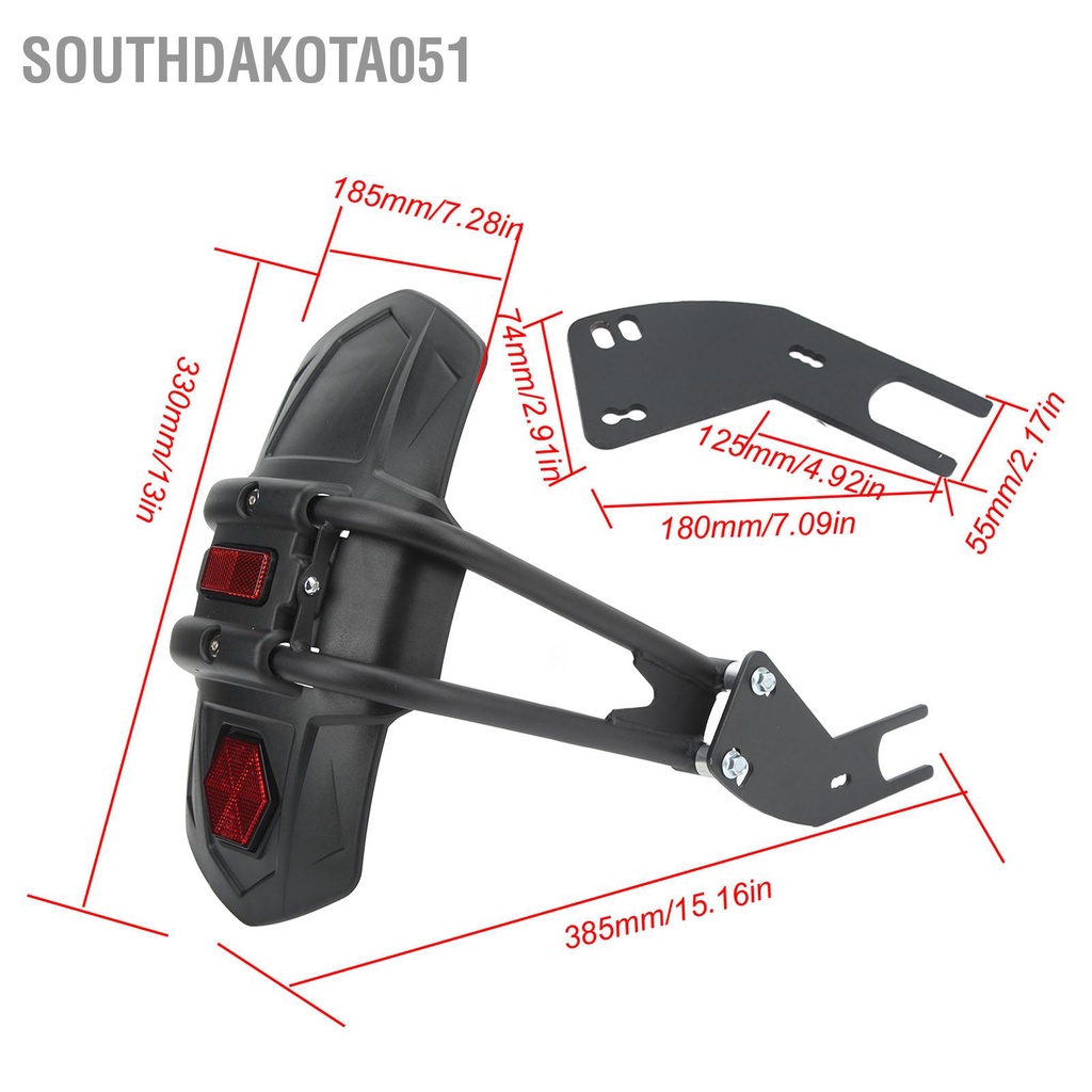 [Hàng Sẵn] Dè chắn bùn sau xe máy với phản xạ bảo vệ lốp có độ bền cao cho Kawasaki Ninjia 250 300 400【Southdakota051】