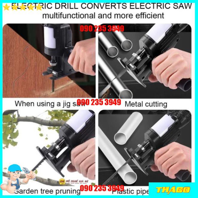 Đầu Chuyển Đổi Máy Khoan Thành Máy Cưa Lọng Cầm Tay Đa Năng Phiên Bản Mới QE016