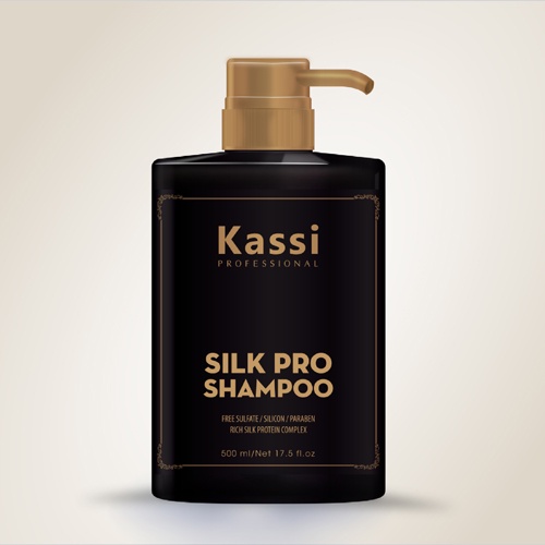 BỘ DẦU GỘI VÀ XẢ PHỤC HỒI TÓC HƯ TỔN KASSI SILK PRO 500MLx2-HÀNG SALON CHUYÊN DÙNG