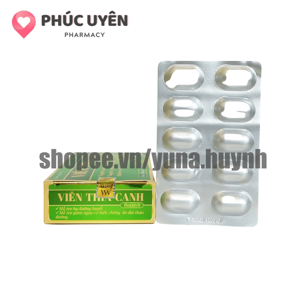 VIÊN THÌA CANH hỗ trợ giảm đường huyết, giảm nguy cơ biến chứng do đái tháo đường – Hộp 30 viên