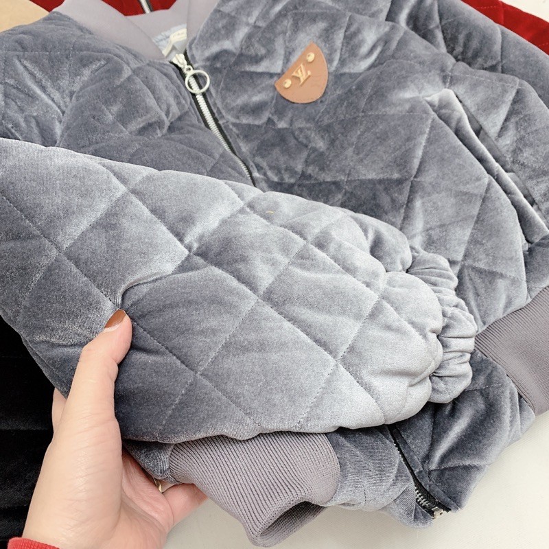 Áo khoác nhung trần trám siêu dày