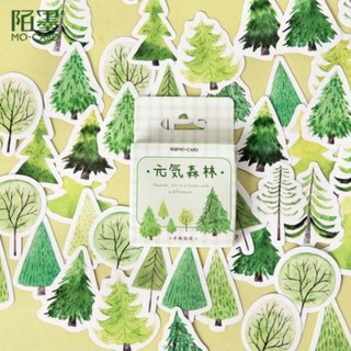 Bộ 45 sticker dán hình cây trang trí e63