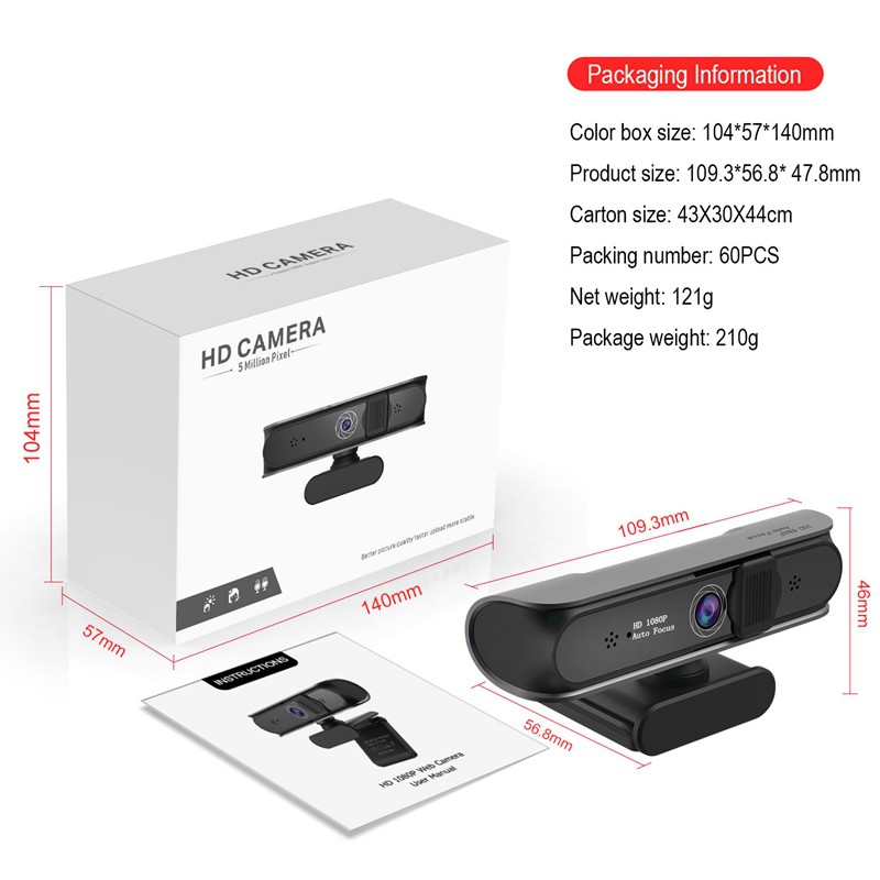 Webcam Kèm Micro 1080p Hd 30fps Chất Lượng Cao | BigBuy360 - bigbuy360.vn